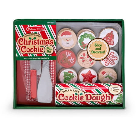 Melissa & Doug Slice and Bake Wooden Christmas Cookie Play Food Set