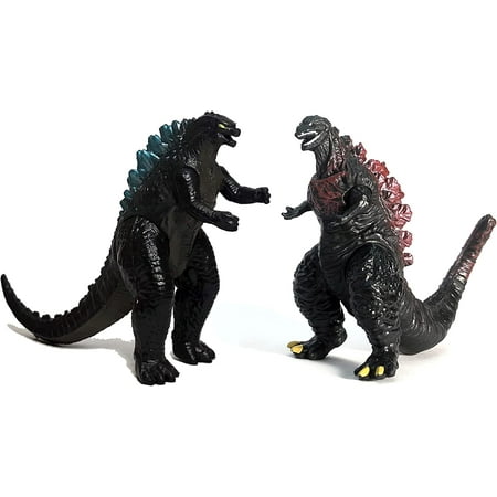 Godzilla Dinosaur Toys King of The Monsters Movable Joint Action Figures Mini Mothra Imago Shin Burning Heisei Mecha Ghidorah Kids Birthday Cake Toppers Pack, Travel Bag