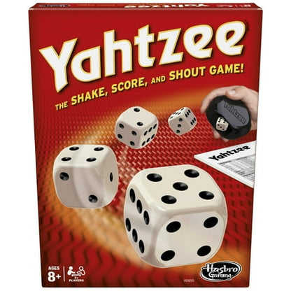 YAHTZEE Classic Kids Board Game, Family Games for 2+ Players, Shaker and Dice, Christmas Gifts for Kids, Ages 8+