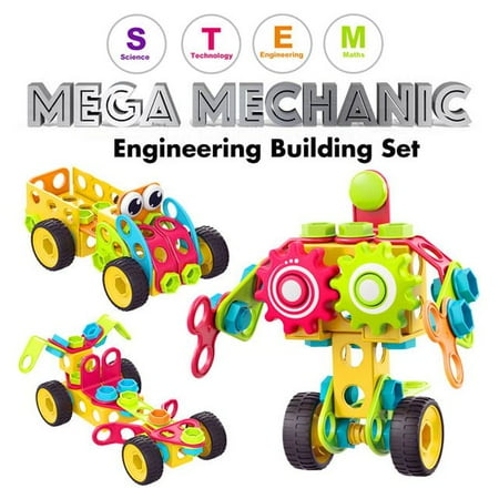 Contixo ST3 Engineering Building Set - STEM Toy Building Blocks, Preschool Learning, 223 pcs