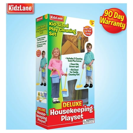 Kidzlane Kids Cleaning Set for Toddlers Up to Age 4. Includes 6 Cleaning Toys + Housekeeping Accessories. Hours of Fun & Pretend Play!