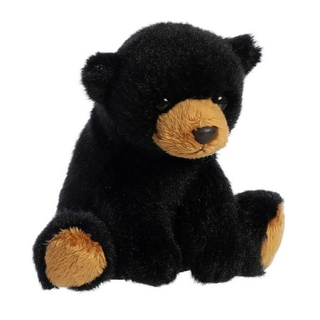 Aurora 33597 4.5 in. Adorable Shoulderkins Blake Bear On-The-Go Fun Interactive Play Stuffed Animal Toy, Black