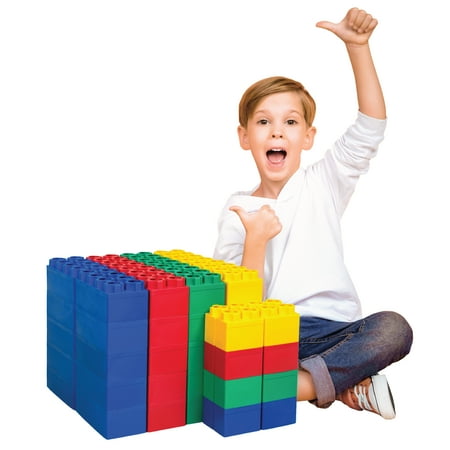 BiggoBlocks Jumbo Blocks — Big Blocks for Kids Ages 3-8 — Indoor & Outdoor Blocks for Kids Jumbo Games — Large Building Blocks (48 pc) Learner Set