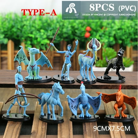 Avatar 8PCS Dolls Birthday Cake Model Solid Home Furnishing Children's Toys(TYPE-A)