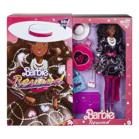 Barbie Rewind '80s Edition Collectible Doll with Sophisticated Dress & Pearly Accessories