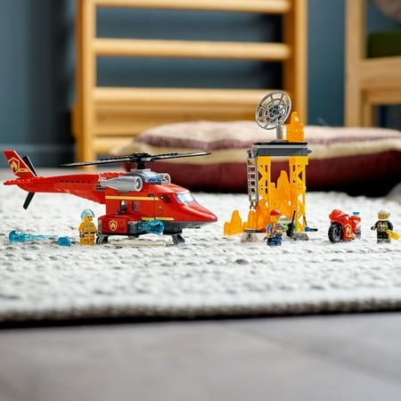 LEGO City Fire Rescue Helicopter 60281 Firefighter Building Toy and Playset for Kids (212 Pieces)