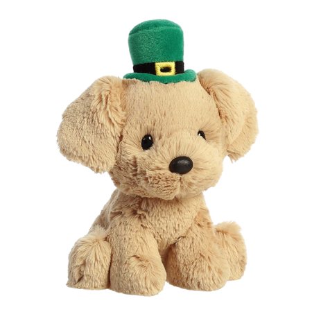 Aurora - Small Brown St. Patrick's Day - 6" Golden Lab - Whimsical Stuffed Animal