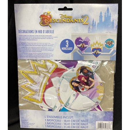 Descendants 2 Honeycomb Decorations (3pc)