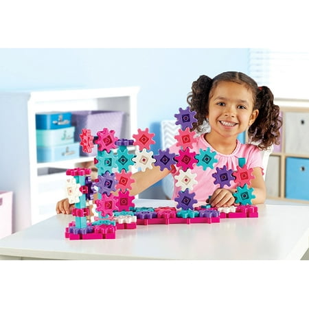 Learning Resources Gears! Gears! Gears! Deluxe Building Set, Puzzle, 100 Pieces, Pink