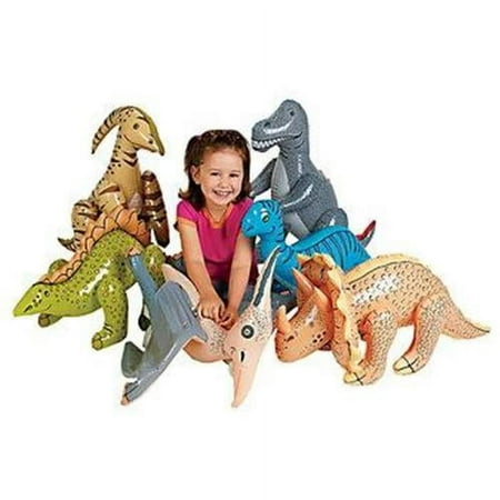 Jumbo Inflatable Dinosaurs- 6 Pc - Toys - 6 Pieces