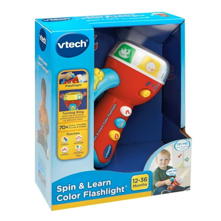 VTech Spin and Learn Color Flashlight Stroller & Car Seat Toys Baby and Toddler Toys