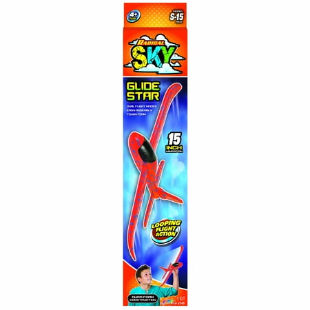 Ja-Ru Radical Sky Glide Star Foam Glider Novelty Toy, Random Color, Child