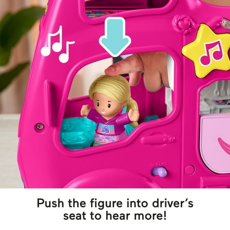 Fisher-Price Little People Barbie Little Dreamcamper RV Playset with Music Lights & 2 Figures