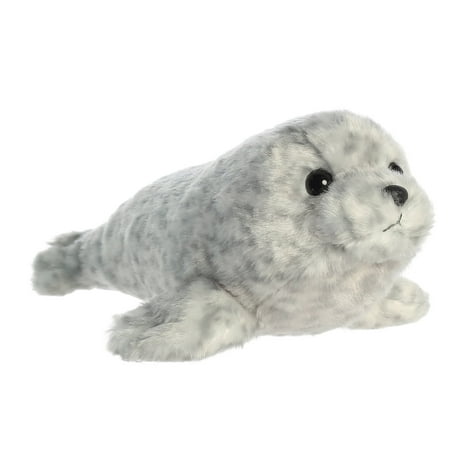 Aurora - Small Gray Mini Flopsie - 8" Harbor Seal - Adorable Stuffed Animal