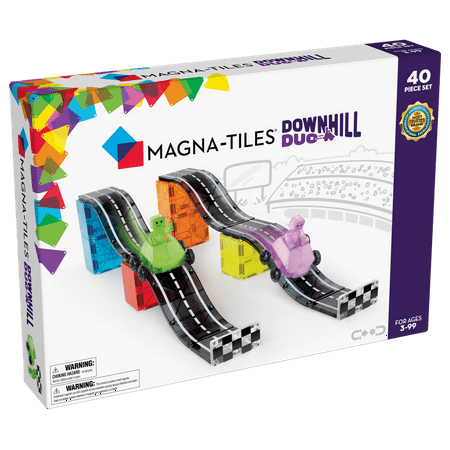 MAGNA-TILES® Downhill Duo 40-Piece Magnetic Construction Set, Ages 3+