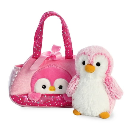 Aurora - Small Pink Fancy Pals - 7" PomPom Penguin - Fashionable Stuffed Animal