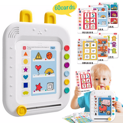 Adofi Talking Flash Cards Learning Toys for 2 3 4 5 6 Year Old Boys Girls,Sensory Toys for Autistic Children with 60 Cards, Interactive Preschool Montessori Toys and Birthday Gift for Kids Ages 2-6