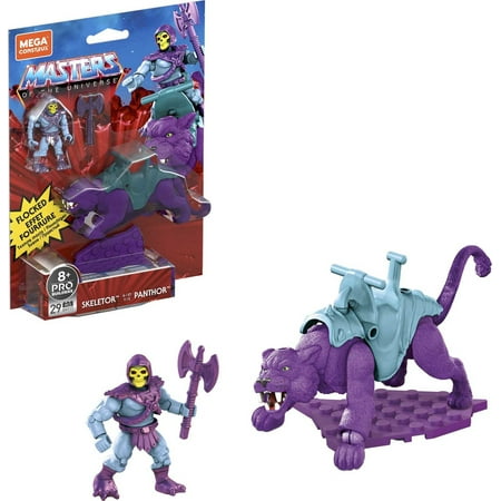 MEGA Masters of the Universe Skeletor and Panthor Construction Set, Building Toys for Kids