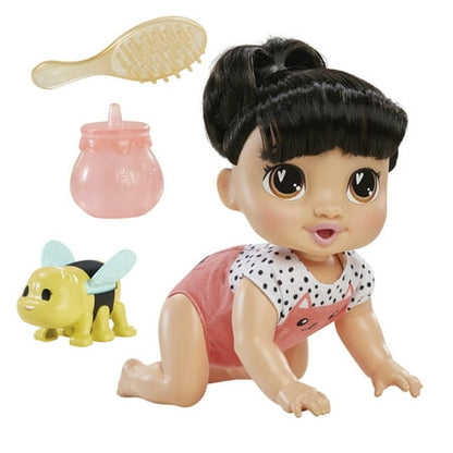 Baby Alive Crawl 'n Play Katie Kat, Black Hair, Interactive Baby Dolls, Toys for Preschoolers, Christmas Gifts for Girls & Boys, 3+