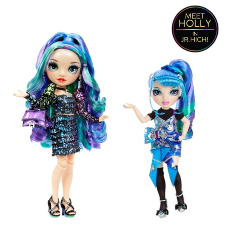 Rainbow Jr High Special Edition Holly De’Vious, 9" Blue and Green Posable Fashion Doll, Accessories, Soft Backpack. Toy Gift Kids Ages 4-12