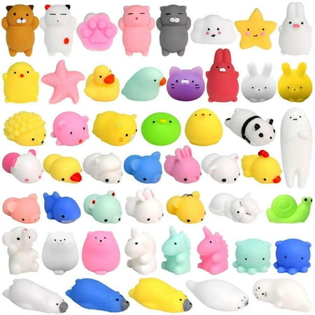 36Pcs Mochi Squishy Toys Mini Squishies Kawaii Animal Squishies Party Favors for Kids Cat Panda Unicorn Squishy Novelty Stress Relief Toys Birthday Gifts Goody Bags Class Prizes Pinata Fillers, Random