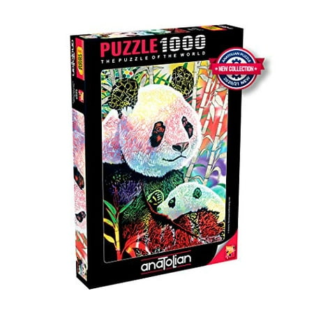 Anatolian Puzzle - Rainbow Panda - 1000 Piece Jigsaw Puzzle #1099, Multicolor