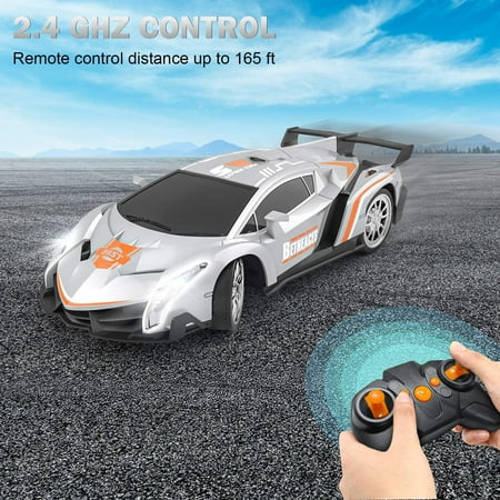 Allaugh Kids Toys RC Cars for Boys 4-12 Years Old Kids High Speed Remote Control Car 1/18 Electric Sport Racing Hobby Car RC Crawler, Silver