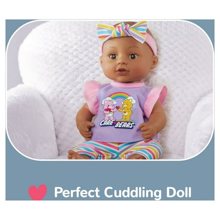 My Sweet Love Care Bears 12.5 inch Baby Doll Play Set, Dark Skin Tone, Brown Eyes