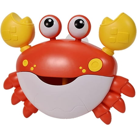 WISHTIME Baby Bath Toys Game - Baby Bath Bubble Toys Set Shower Bath Baby Toy Automatic Crab Bubble Maker Kids Machine with Music Baby Fun Bath Toys for 1,2,3+ Year Old Boy Girl Toddler Gift Toy