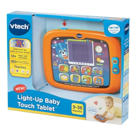 VTech Light-Up Baby Touch Tablet, Learning Toy for Baby, Orange