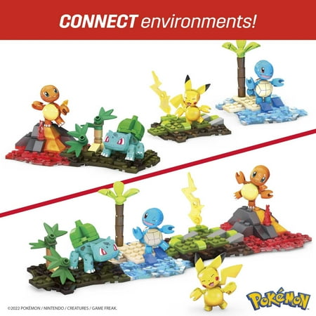 MEGA Pokémon Building Toy Kit Kanto Region Team with 4 Figures (130 Pieces), Ages 8 and up, Plastic