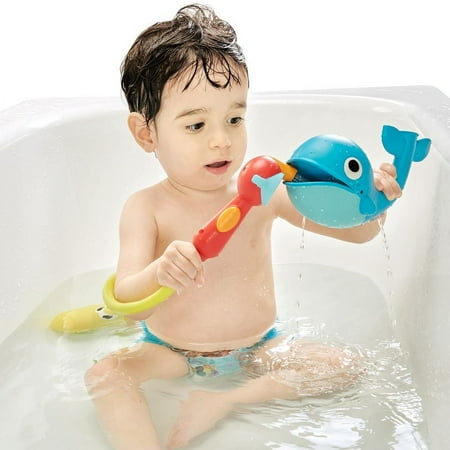 Yookidoo Baby Bathtime Toy - Submarine Spray Whale - Battery Operated Toddler Water Pump with Easy to Grip Hand Shower