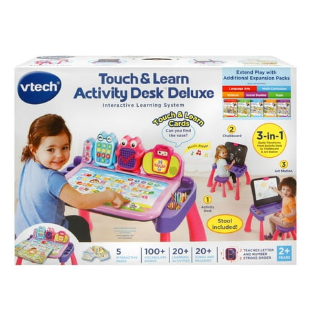 VTech® Touch & Learn Activity Desk™ Deluxe - Pink With Stool