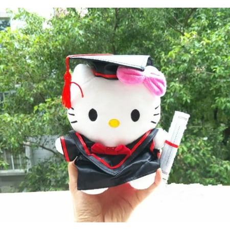 9" Sanrio Hello Kitty Graduation Plush in Cap Gown Stuffed Doll Gift Party Favor