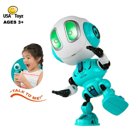 USA Toyz Ditto Talking Robot Toy - Mini Interactive Recording Kids Robot