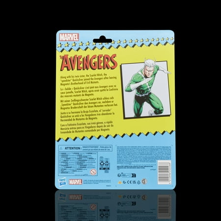 Marvel Legends Series Quicksilver, Retro Marvel Comics Collectible Action Figure, Christmas Stocking Stuffers for Kids, Only at Walmart