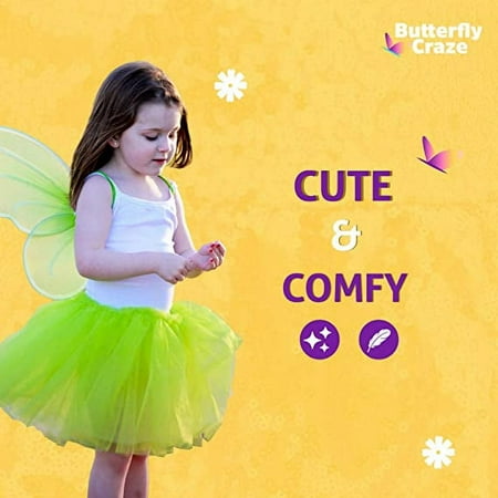 Butterfly Craze Girls' Fairy, Angel, or Butterfly Wings - Costume Accessories & Party Favors or Supplies, Make Your Little One's Birthday Party Special, in Shades of Blue, Green, Pink, and Purple, 8pc