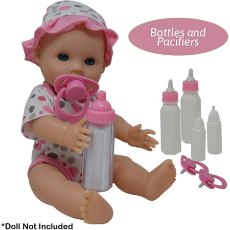 The New York Doll Collection Baby Feeding & Caring Doll Accessories, 50 Pieces