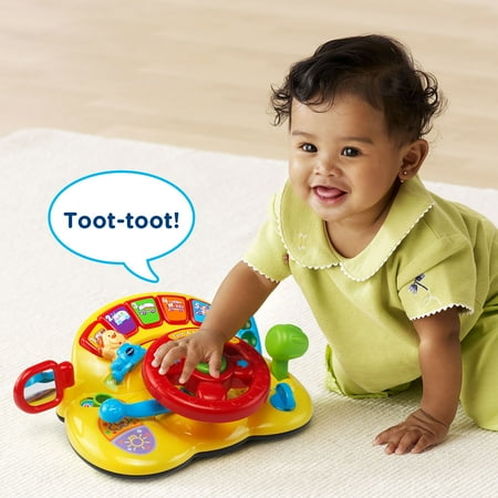 VTech Turn and Learn Driver, Role-Play Toy for Baby, Teaches Animals, Colors