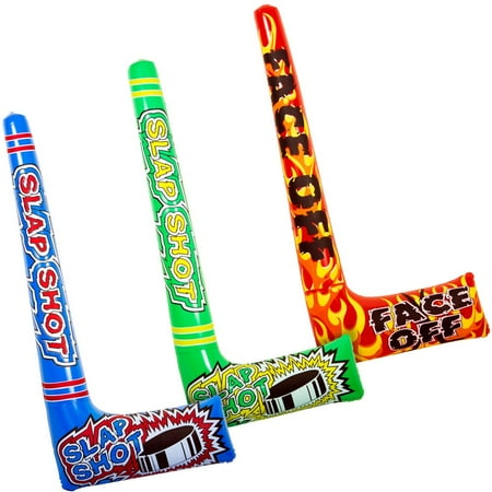 Inflate Hockey Sticks - Party Favors - 12 Pieces