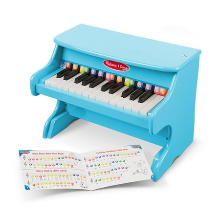 Melissa & Doug Learn-to-Play Piano With 25 Keys and Color-Coded Songbook - Blue