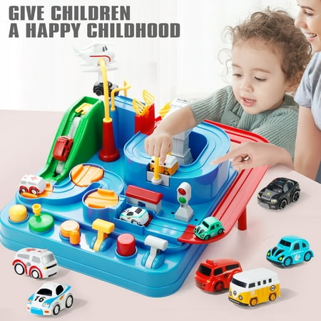 Adventure Race Car Toys for Boys 3-6 Years Race Track Playset Toddler Christmas Birthday Gift Kids Puzzles Interactive Preschool Educational Games