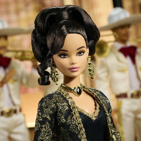 Barbie Signature Juan Gabriel Collectible Doll in Chic Black and Gold Suit