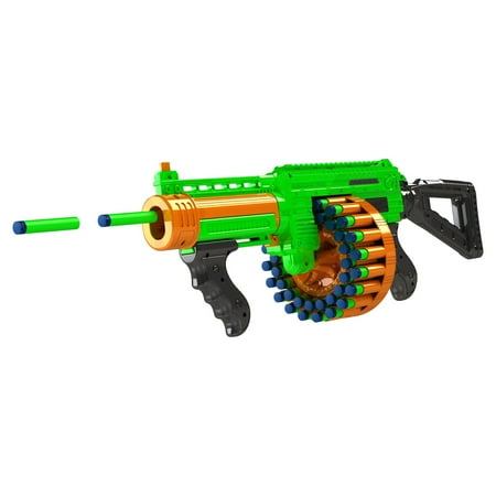 Adventure Force Villainator Pump-Action Super-Drum Foam Dart Blaster, Compatible with NERF Foam Darts