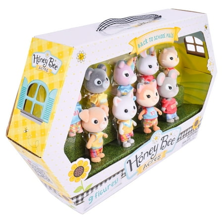 Honey Bee Acres Back to School Pals, 9 Miniature Doll Figures, Ages 3 and Up