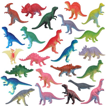 OOTSR 24 Pack Dinosaur Toy, Educational Combination of Realistic Dino Figure for Cool Boys Girls Birthday Party Favors