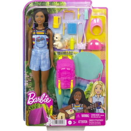 Barbie It Takes Two Brooklyn Doll & 10+ Accessories, Camping-Themed Set with Puppy