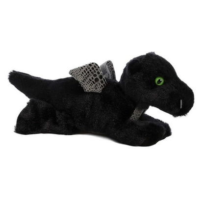 Aurora - Small Black Mini Flopsie - 8" Midnight Dragon - Adorable Stuffed Animal