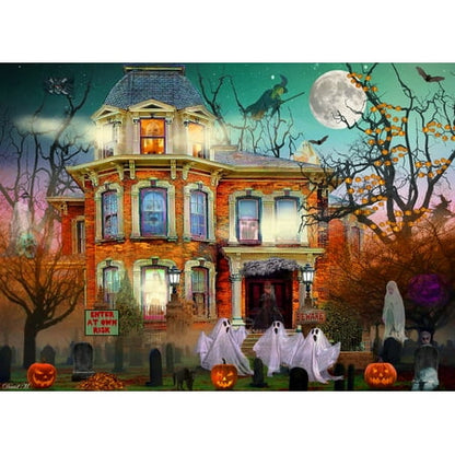 Vermont Christmas Company Haunted Halloween Jigsaw Puzzle 1000 Piece