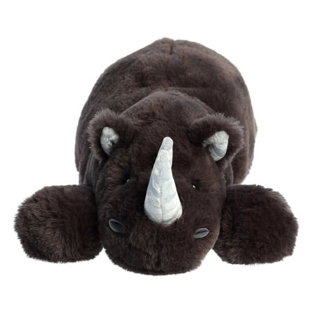 Aurora - Large Black Snoozles - 18" Rhino - Laid-back Stuffed Animal